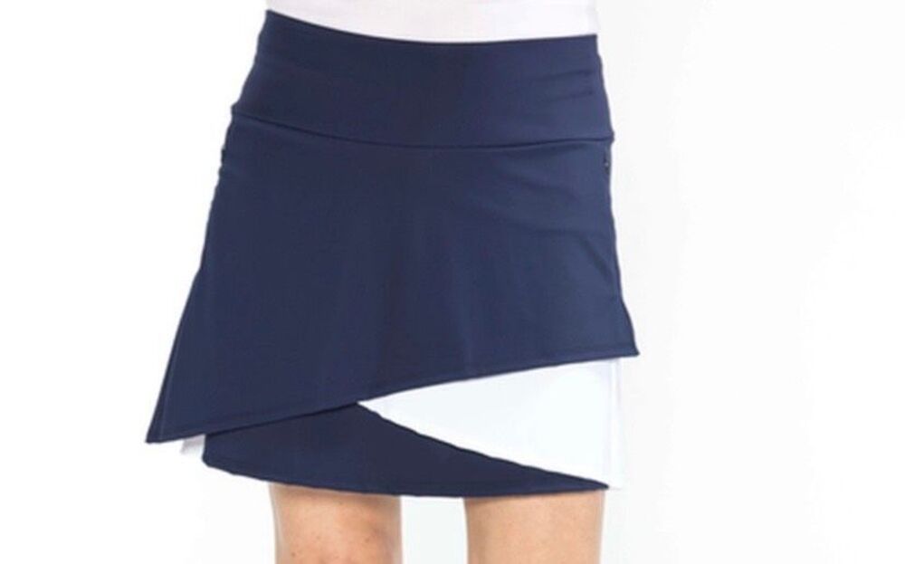 Kinona wrap it up golf, Pickleball, athletic navy and white skirt XS